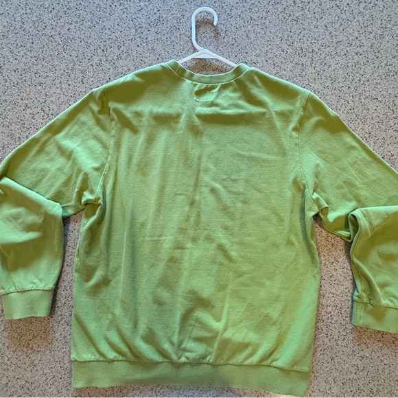 Supreme Logo Crewneck Sweatshirt “Lime” Size Large - Picture 3 of 5